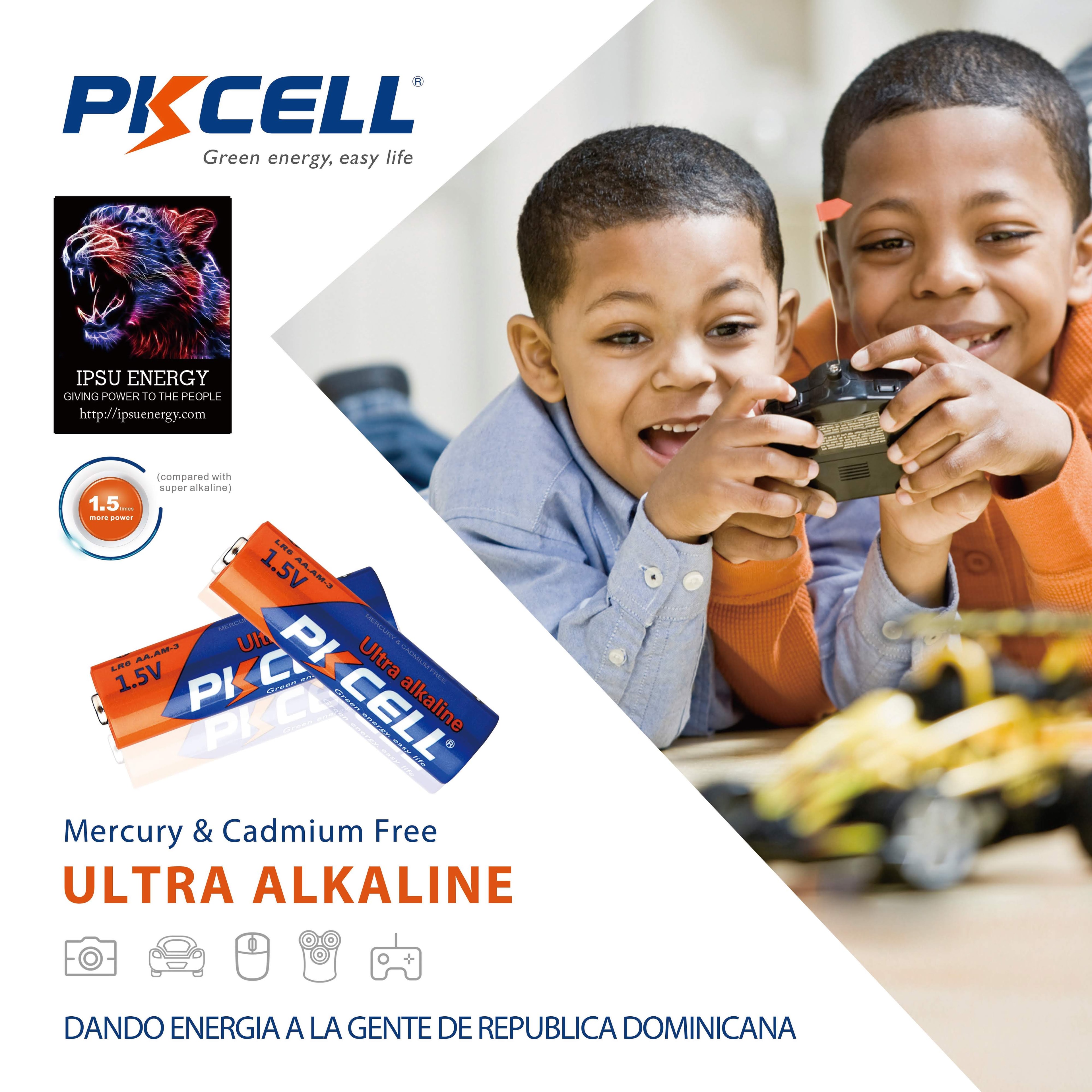 PKCELL Ultra Alkaline High Drain Batteries — Mercury & Cadmium Free