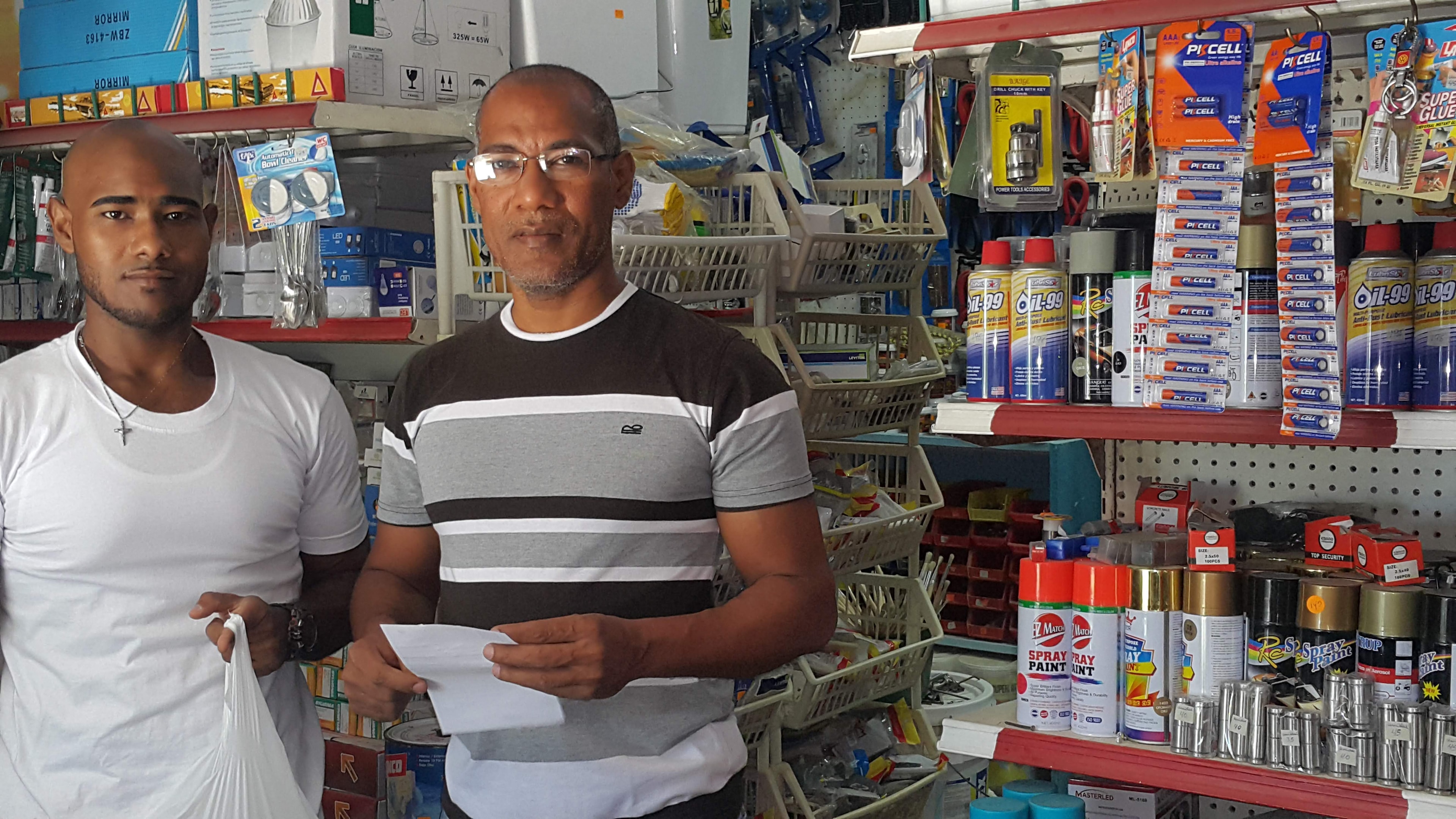PKCELL products on display at hardware store in the Dominican Republic